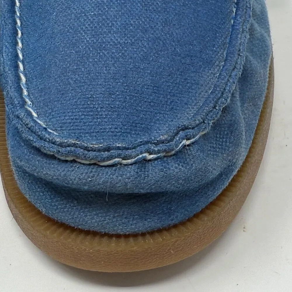 Sperry Top Sider Boat Shoes Mens 11.5 M Blue Canvas Suede 2 Eye Moccasins Preppy